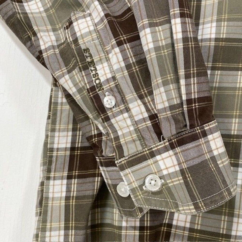 Stetson Men's Classic Plaid Button Down Shirt Dual Chest Pockets Casual XL - Picture 5 of 11